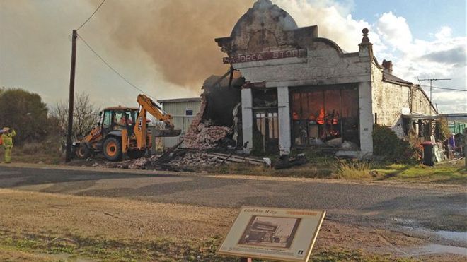 Majorca G Store in fire